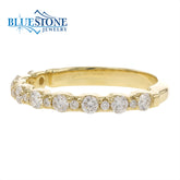14kt Yellow Gold Ring with Diamonds- Size 7